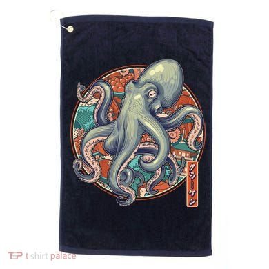 Japanese Kracken Octopus Monster Golf Towel