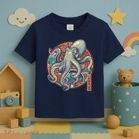 Japanese Kracken Octopus Monster Toddler T-Shirt thumb 3