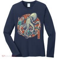 Japanese Kracken Octopus Monster Women's Long Sleeve Shirt thumb 0