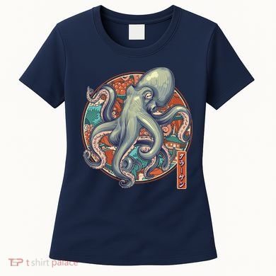 Japanese Kracken Octopus Monster Women's T-Shirt