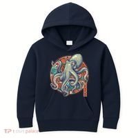 Japanese Kracken Octopus Monster Kids Hoodie thumb 0