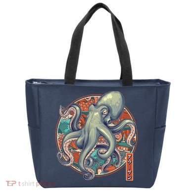 Japanese Kracken Octopus Monster Tote Bag