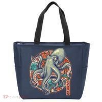 Japanese Kracken Octopus Monster Tote Bag thumb 0