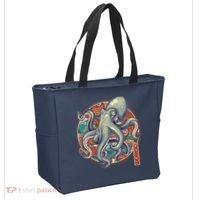 Japanese Kracken Octopus Monster Tote Bag thumb 2