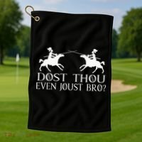 Jousting Knight Renaissance Festival Joust Medieval Golf Towel thumb 1