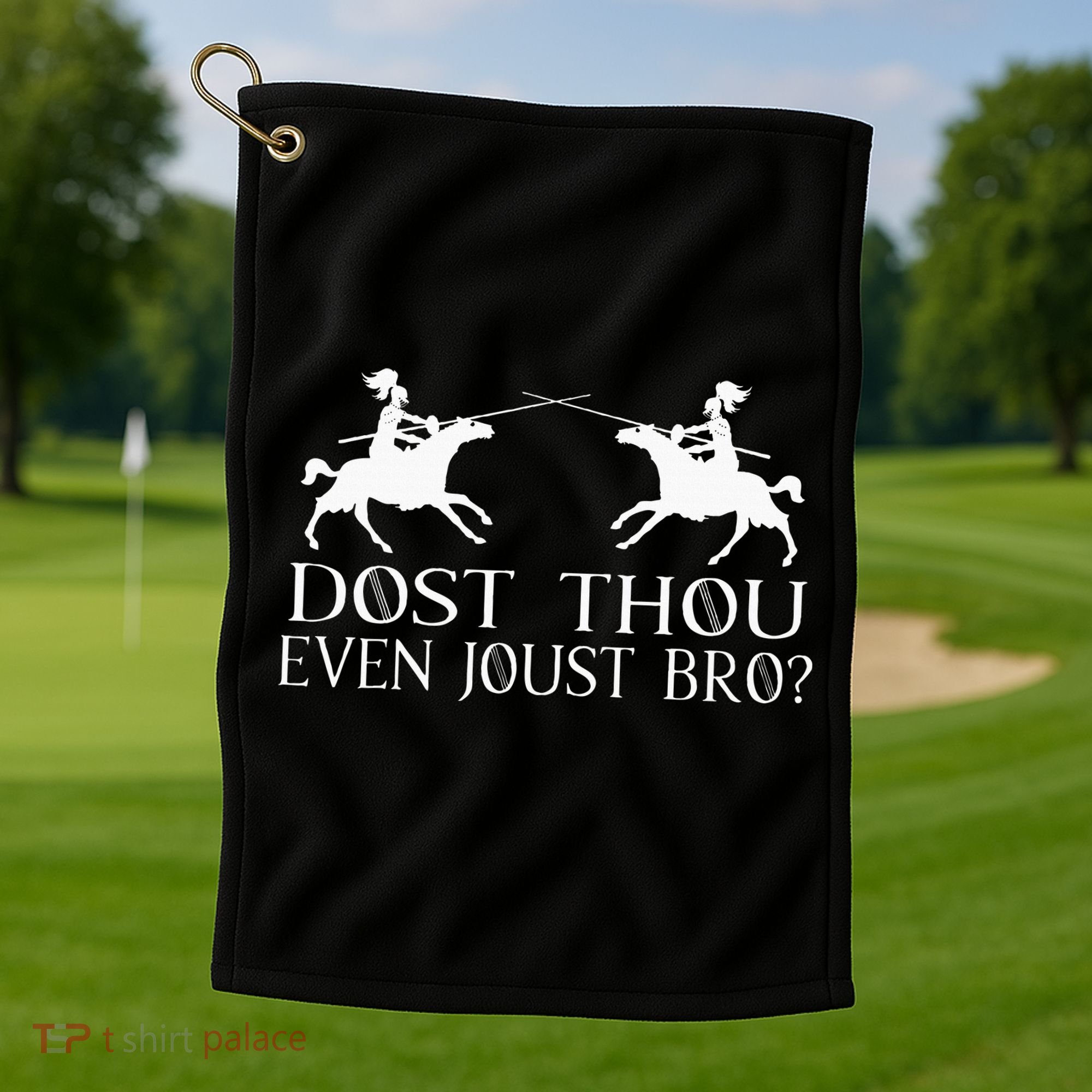 Jousting Knight Renaissance Festival Joust Medieval Golf Towel