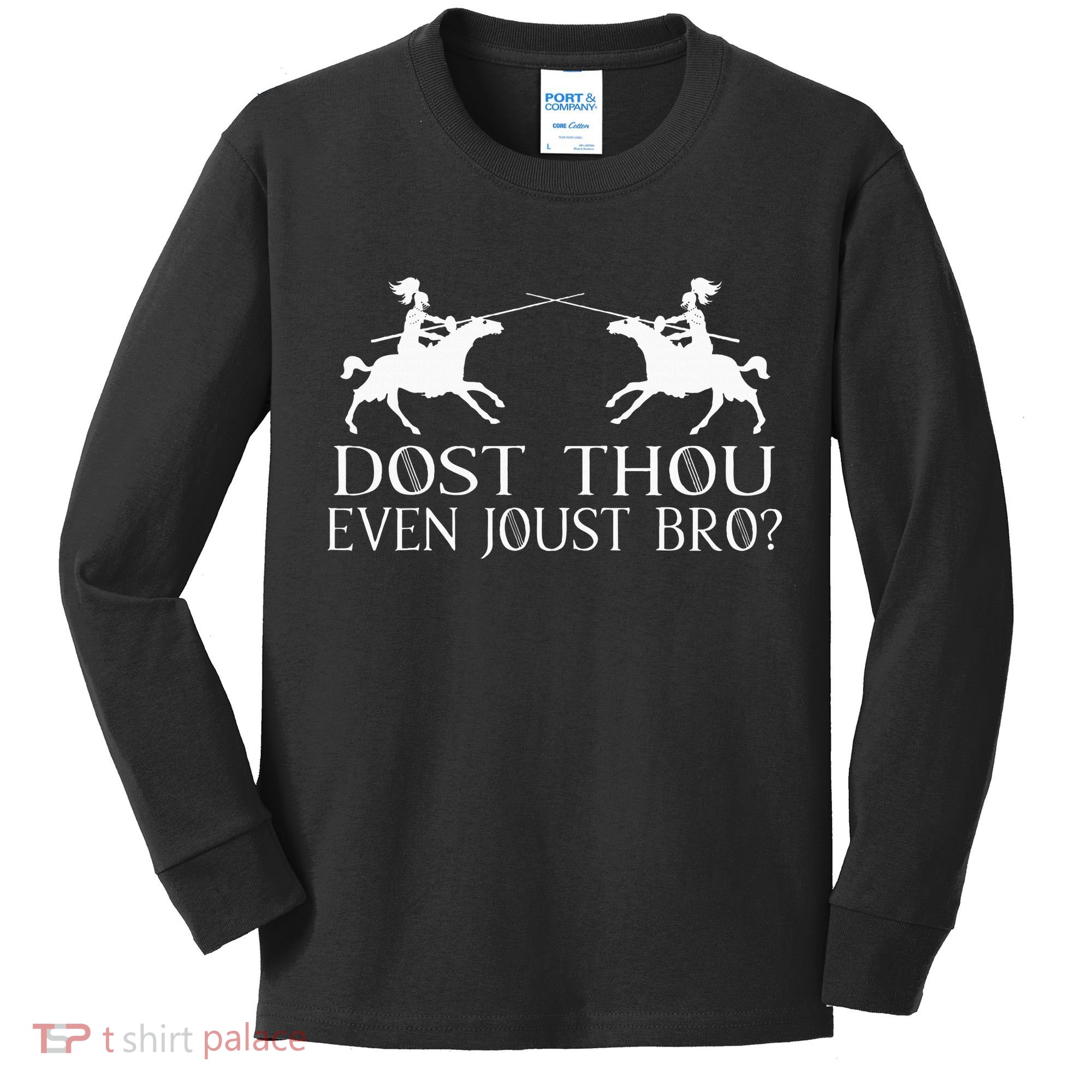 Jousting Knight Renaissance Festival Joust Medieval Kids Long Sleeve Shirt