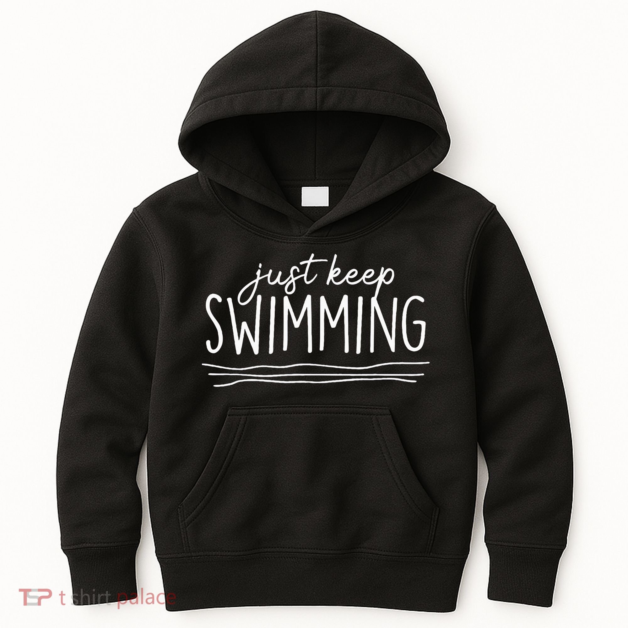 Just Keep Swimming Funny Newbies Swimmer Swimming Coach Kids Hoodie