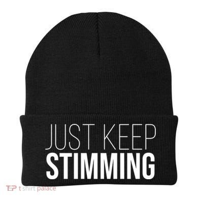 Just Keep Swimming Positive Quote Beanie