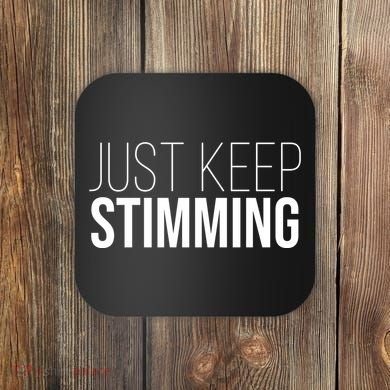 Just Keep Swimming Positive Quote Coaster