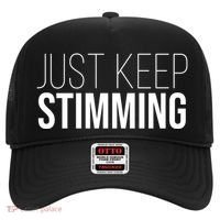 Just Keep Swimming Positive Quote Hat thumb 0