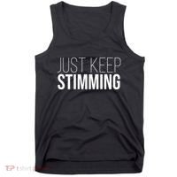 Just Keep Swimming Positive Quote Tank Top thumb 0