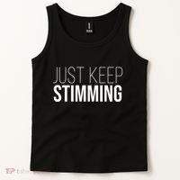 Just Keep Swimming Positive Quote Tank Top thumb 2