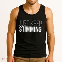 Just Keep Swimming Positive Quote Tank Top thumb 3