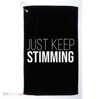 Just Keep Swimming Positive Quote Golf Towel thumb 0