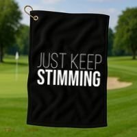Just Keep Swimming Positive Quote Golf Towel thumb 1