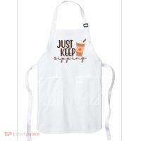 Just Keep Sipping Pumpkin Spice Coffee Lover Apron thumb 0