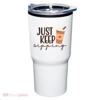 Just Keep Sipping Pumpkin Spice Coffee Lover Tumbler thumb 0