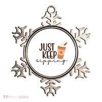 Just Keep Sipping Pumpkin Spice Coffee Lover Ornament thumb 0