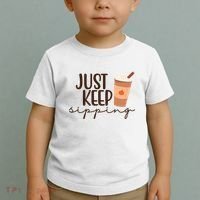 Just Keep Sipping Pumpkin Spice Coffee Lover Toddler T-Shirt thumb 2