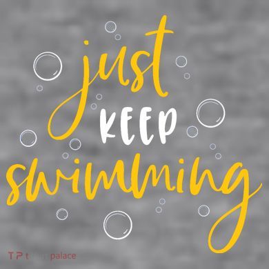 Just Keep Swimming Women's Racerback Cropped Tank
