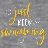 Just Keep Swimming Women's Racerback Cropped Tank thumb 2
