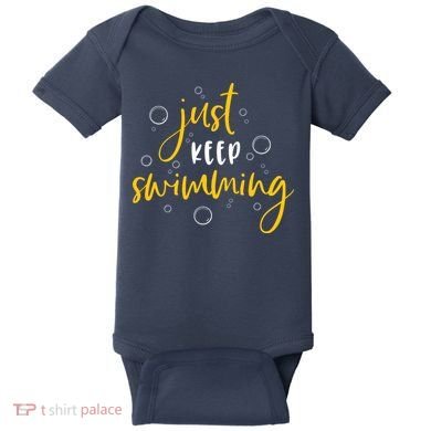 Just Keep Swimming Baby Bodysuit