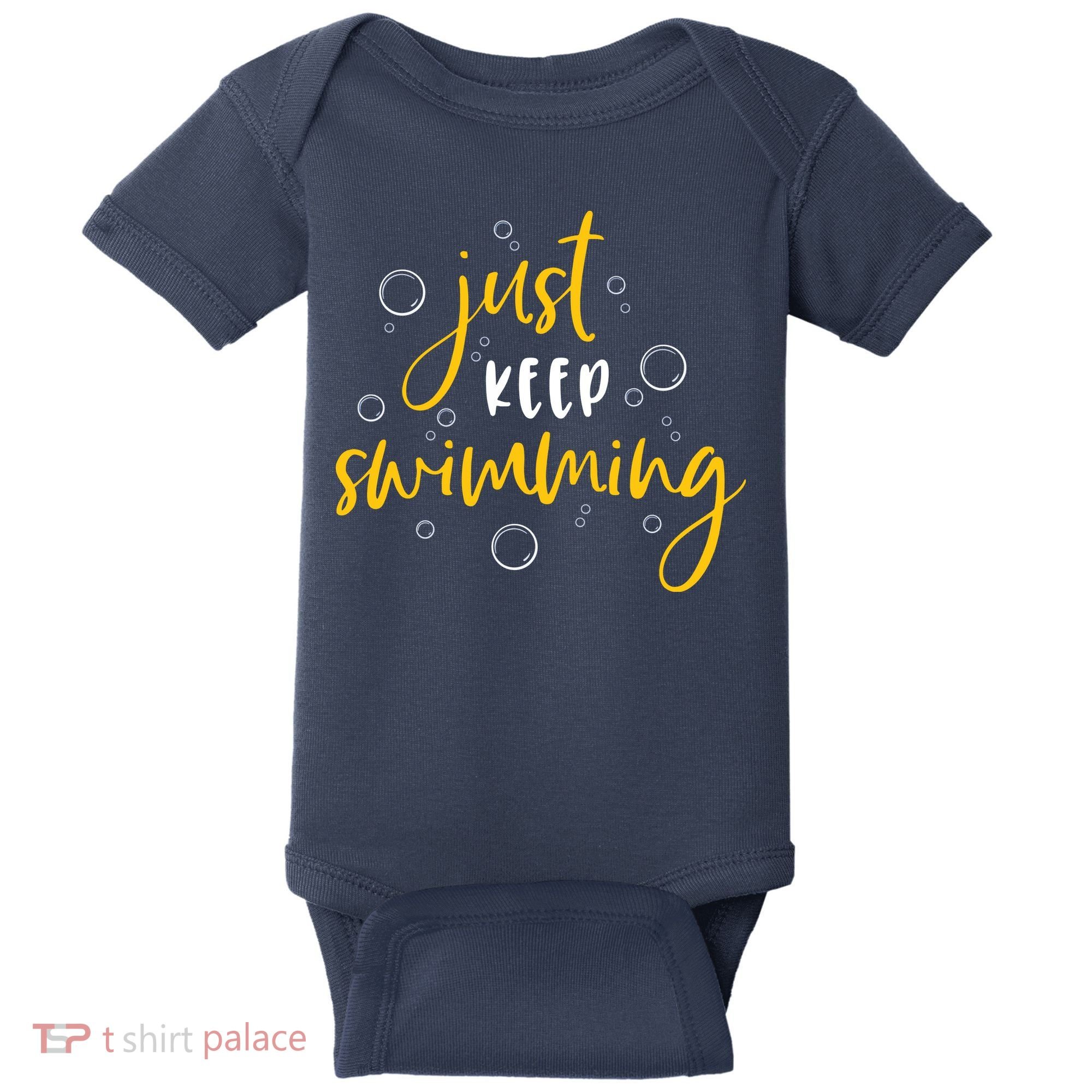 Just Keep Swimming Baby Bodysuit