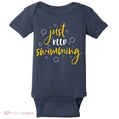 Just Keep Swimming Baby Bodysuit