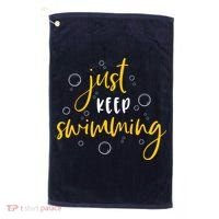 Just Keep Swimming Golf Towel thumb 0