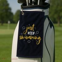 Just Keep Swimming Golf Towel thumb 2