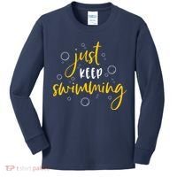 Just Keep Swimming Kids Long Sleeve Shirt thumb 0