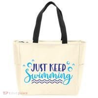 Just Keep Swimming I Love Swim Tote Bag thumb 0