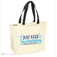 Just Keep Swimming I Love Swim Tote Bag thumb 2