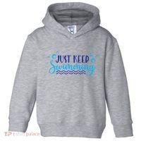 Just Keep Swimming I Love Swim Toddler Hoodie thumb 0