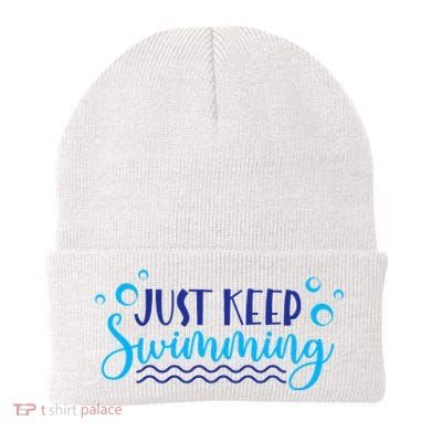 Just Keep Swimming I Love Swim Beanie