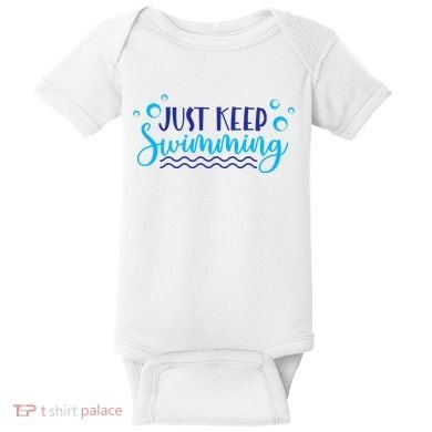 Just Keep Swimming I Love Swim Baby Bodysuit