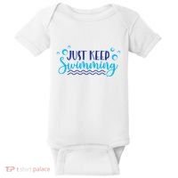 Just Keep Swimming I Love Swim Baby Bodysuit thumb 0