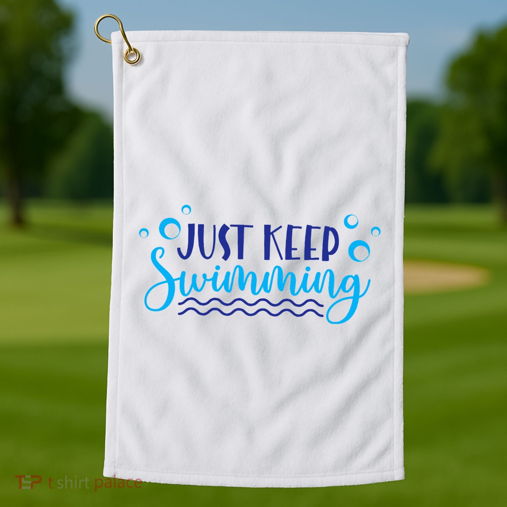 Just Keep Swimming I Love Swim Golf Towel