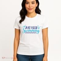 Just Keep Swimming I Love Swim Women's T-Shirt thumb 4
