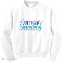Just Keep Swimming I Love Swim Kids Sweatshirt thumb 0