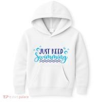 Just Keep Swimming I Love Swim Kids Hoodie thumb 0