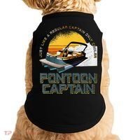 Just Like A Regular Captain Only Cooler Pontoon Captain Doggie Tank thumb 0