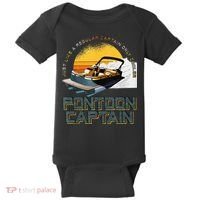 Just Like A Regular Captain Only Cooler Pontoon Captain Baby Bodysuit thumb 0