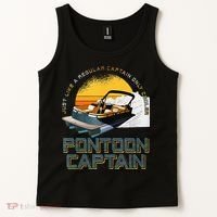 Just Like A Regular Captain Only Cooler Pontoon Captain Tank Top thumb 2
