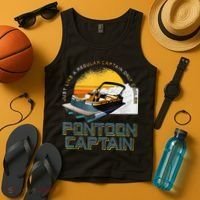 Just Like A Regular Captain Only Cooler Pontoon Captain Tank Top thumb 4