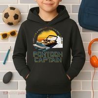 Just Like A Regular Captain Only Cooler Pontoon Captain Kids Hoodie thumb 2