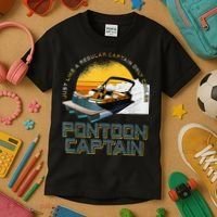 Just Like A Regular Captain Only Cooler Pontoon Captain Kids T-Shirt thumb 3