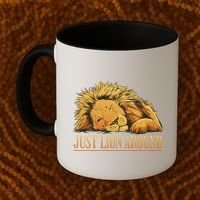 Just Lion Around Lazy Cute Coffee Mug thumb 2