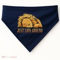 Just Lion Around Lazy Cute USA-Made Doggie Bandana thumb 0